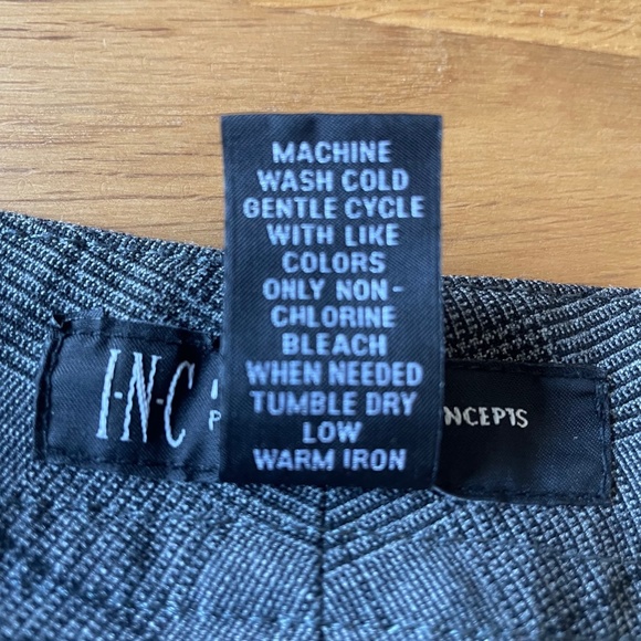 INC International Concepts Cropped Pants - Glen Plaid - Black/Gray - 6P - Picture 7 of 9